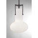 Izel 1 Light 10 inch Oil Rubbed Bronze with Matte Opal Pendant Ceiling Light