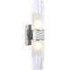 Icycle Sconce Wall Light in Chrome, Clear Frosted