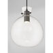 Selina LED 22 inch Oil Rubbed Bronze with Clear Chandelier Ceiling Light, Tiered Globe