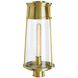 Cone 1 Light 19.75 inch Satin Brass with Clear Outdoor Post Light