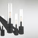 Rohe 8 Light 28 inch Black Sand with Clear Chandelier Ceiling Light