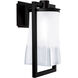 Drape 1 Light 16.5 inch Matte Black with Frosted White Outdoor Wall Sconce