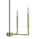Ray 4 Light 25.13 inch Aged Brass Chandelier Ceiling Light