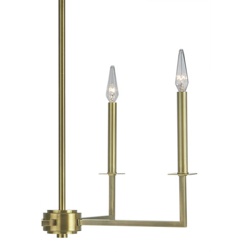 Ray 4 Light 25.13 inch Aged Brass Chandelier Ceiling Light