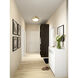 Fenway LED 12.25 inch Satin Brass with Shiny Opal Flush Mount Ceiling Light