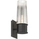 Icycle Sconce Wall Light in Matte Black, Clear/Chrome Gradient
