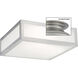 Kaset 2 Light 15 inch Brushed Nickel with Shiny Opal Flush Mount Ceiling Light, Square