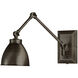 Maggie 5.25 inch Architectural Bronze Swingarm Sconce Wall Light