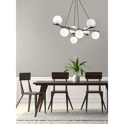 Perch 8 Light 41.25 inch Acid Dipped Black Chandelier Ceiling Light
