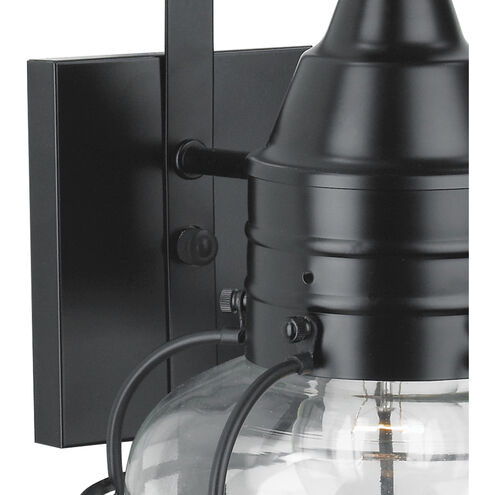 Classic Onion 1 Light 16 inch Black Outdoor Wall in Clear, Small