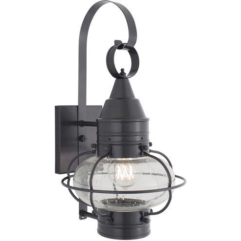 Classic Onion 1 Light 16 inch Gunmetal with Clear Outdoor Wall Sconce in Gun Metal, Seedy, Small