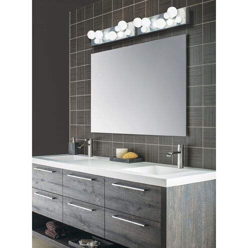 Hollywood 9 Light 24 inch Matte Black Bath Bar Wall Light