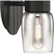 Flame Sconce Wall Light in Matte Black