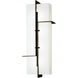 Matrix LED 18 inch Matte Black with White Outdoor Wall Sconce