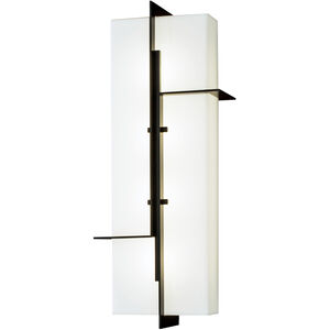 Matrix LED 18 inch Matte Black with White Outdoor Wall Sconce