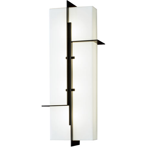 Matrix LED 18 inch Matte Black with White Outdoor Wall Sconce
