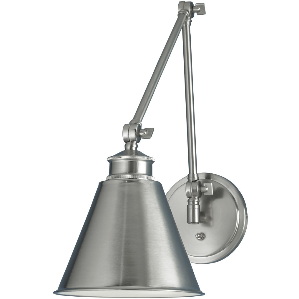 Norwell Lighting 8475 BN MS Aidan 1 Light 8 inch Brushed Nickel Wall Sconce Wall Light Moveable