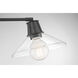Dillon 26.25 inch Matte Black with Clear Swingarm Sconce Wall Light