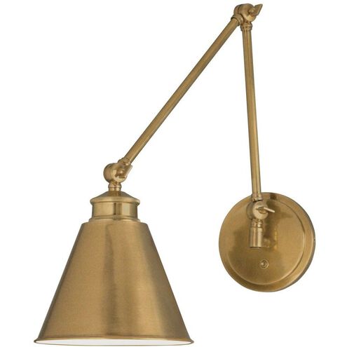 Aidan 1 Light 8 inch Aged Brass Wall Sconce Wall Light, Moveable