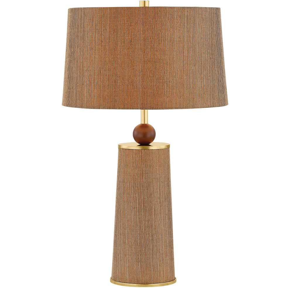 January 28.5 inch 15.00 watt Aged Brass Table Lamp Portable Light