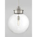 Emma 1 Light 14 inch Polished Nickel Pendant Ceiling Light