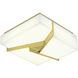 Candeau LED 12.75 inch Satin Brass with Matte White Flush Mount Ceiling Light