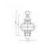 Classic Onion 1 Light 18.63 inch Gunmetal with Clear Outdoor Post Light in Gun Metal, Medium