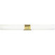 Artemis LED 36 inch Satin Brass with Matte White Vanity Light Wall Light