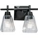 Arctic 2 Light 12.5 inch Polished Nickel with Clear Vanity Light Wall Light