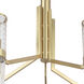 Stripe 10 Light 31.75 inch Satin Brass with Clear Chandelier Ceiling Light