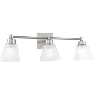 Matthew 3 Light 22 inch Brushed Nickel with Shiny Opal Vanity Light Wall Light