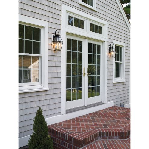 Olde Colony 2 Light 17 inch Black Outdoor Wall
