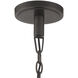 Selina LED 22 inch Oil Rubbed Bronze with Clear Chandelier Ceiling Light, Tiered Globe