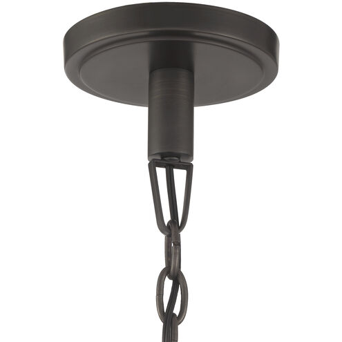 Selina LED 22 inch Oil Rubbed Bronze with Clear Chandelier Ceiling Light, Tiered Globe