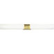 Artemis LED 36 inch Satin Brass with Matte White Vanity Light Wall Light