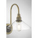 Charis Sconce Wall Light in Antique Brass with Oil Rubbed Bronze