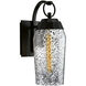 Lyrids 1 Light 16 inch Matte Black with Clear Outdoor Wall Sconce