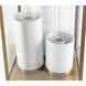 Back Bay 3 Light 23.25 inch Aged Brass with Clear Outdoor Post Light