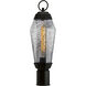 Lyrids 1 Light 20 inch Matte Black with Clear Outdoor Post Light