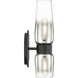 Flame Sconce Wall Light in Matte Black