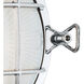Mariner 1 Light 9.5 inch Chrome with Bronze and Frosted White Outdoor Wall Sconce