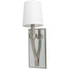 Roule Mirror Sconce Wall Light in Brushed Nickel, Mirror