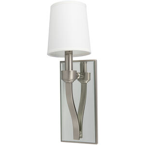 Roule Mirror Sconce Wall Light in Brushed Nickel, Mirror