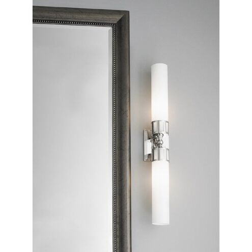 Astor 2 Light 24.5 inch Brushed Nickel ADA Wall Sconce Wall Light in Incandescent