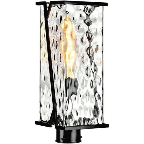 Waterfall 1 Light 13 inch Matte Black Outdoor Wall Sconce, Small