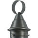 American Onion 1 Light 19 inch Gunmetal with Clear Outdoor Post Light in Gun Metal, Medium