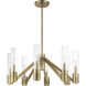 Rohe 8 Light 28 inch Antique Brass Chandelier Ceiling Light