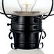 Classic Onion 1 Light 17.5 inch Black Outdoor Post in Clear, Medium