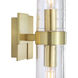 Stripe Sconce Wall Light in Satin Brass