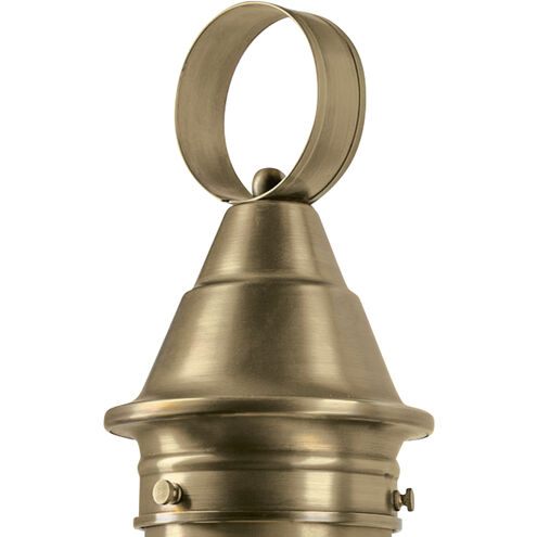 American Onion 1 Light 18.63 inch Aged Brass Outdoor Post Lantern, Medium